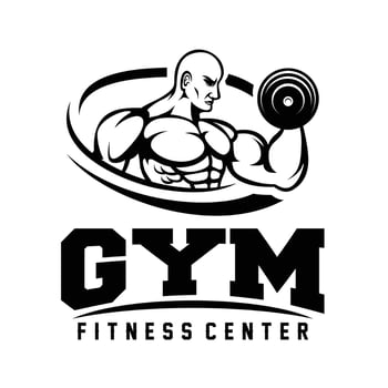 Fitness and Gym Logo. Bodybuilding Logo design inspiration Vector