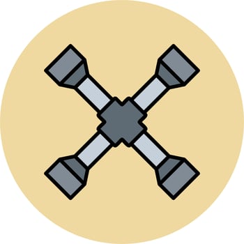 Cross Wrench Vector Icon