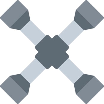 Cross Wrench Vector Icon