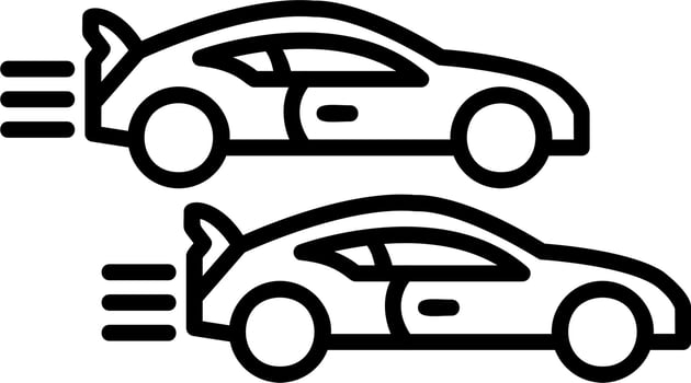 Car Race Vector Icon