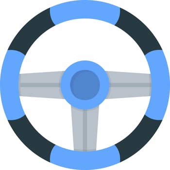 Steering Wheel Vector Icon
