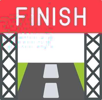 Finish Line Vector Icon