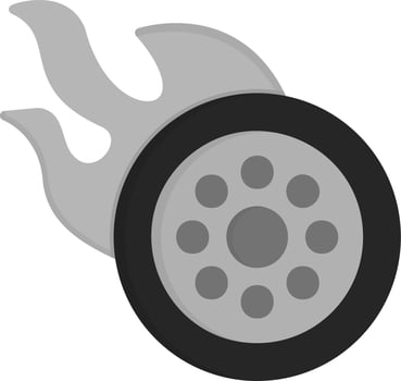 Fire Wheel Vector Icon