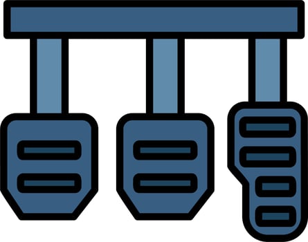 Car Pedals Vector Icon