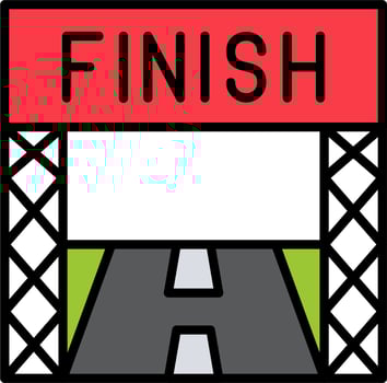Finish Line Vector Icon
