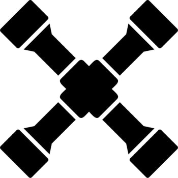 Cross Wrench Vector Icon