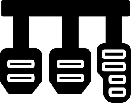 Car Pedals Vector Icon