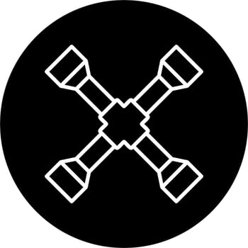 Cross Wrench Vector Icon