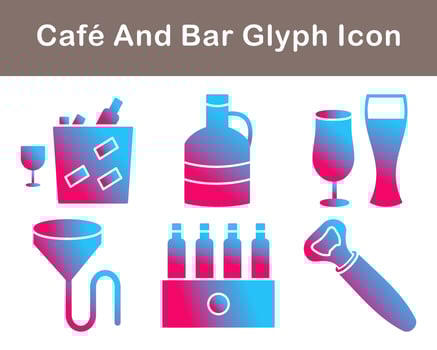 Cafe And Bar Vector Icon Set