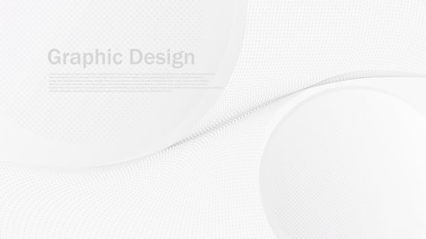 abstract white and grey dynamic background, modern white wave graphic backdrop vector