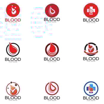 Health care Blood donation logo icon design template vector