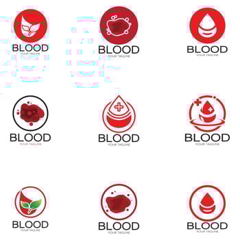 Health care Blood donation logo icon design template vector
