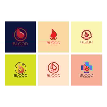 Health care Blood donation logo icon design template vector