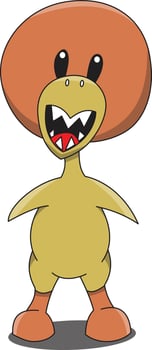 Yellow Monster Rainbow friends vector .Colorful toy cute monster.