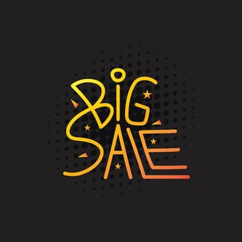 Sale Calligraphy Text or Lettering Design for Shopping Poster or Banner. Flash Sales Banner Template Design for  Social Media and Website.Special Offer Flash Sale campaign vector