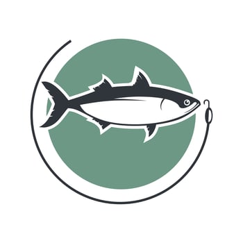 Illustration vector of long jawed mackerel fish for template logo design restaurant or fishing club