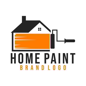 Home or house painting vector logo design template for painting company