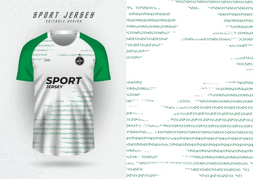 Backgrounds for sports, jersey, soccer jerseys, running jerseys, racing jerseys, patterns. green with white vector