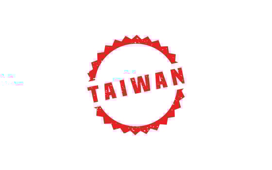 TAIWAN stamp rubber with grunge style on white background vector
