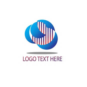 Round and stripe Business Logo Template, Color Logo is suitable for corporate business logos and more vector