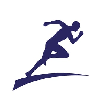 Running Logo Design Silhouette vector