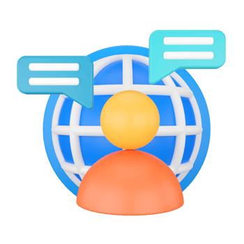 People talking. Communication concept 3D rendering. png