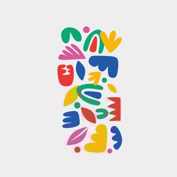 Colorful Shapes Pattern Flat Design vector