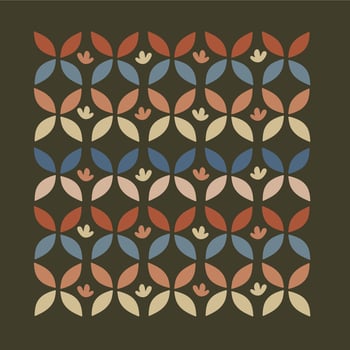 Monogram Batik Shapes Pattern vector