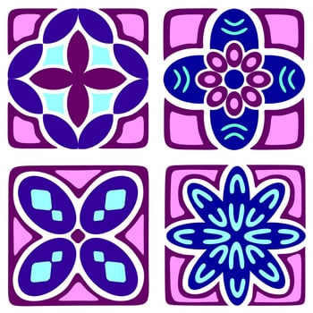 Seamless batik pattern named Kawung or Ceplokan isolated on white background. Traditional Indonesian clothing. Mandala art. Best design for fabric, textile, fashion, wall decor, mural, decoration. vector