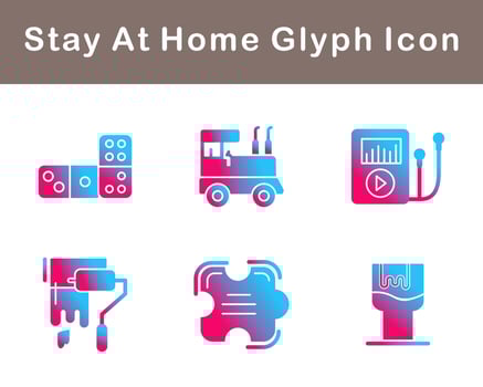 Stay At Home Vector Icon Set