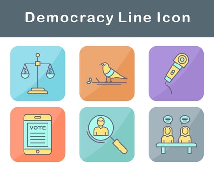 Democracy Vector Icon Set