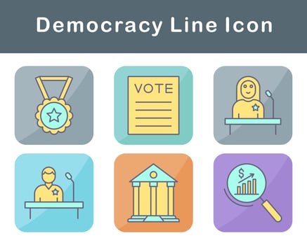 Democracy Vector Icon Set