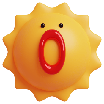 3D Sun Emoji.Happy sun, funny cute character. png