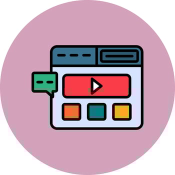 Video Advertising Vector Icon