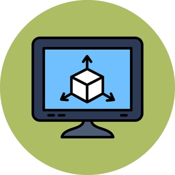 3d Modeling Vector Icon