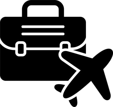 Business Trip Vector Icon