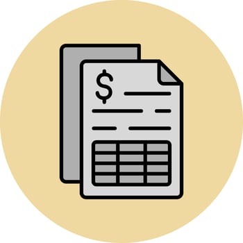 Bank Statement Vector Icon
