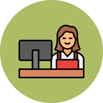Cashier Vector Icon