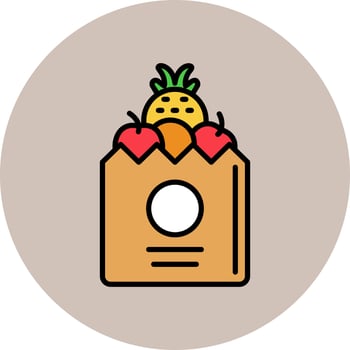 Grocery Bag Vector Icon