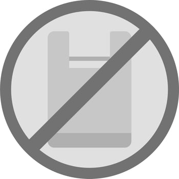 No Plastic Bags Vector Icon