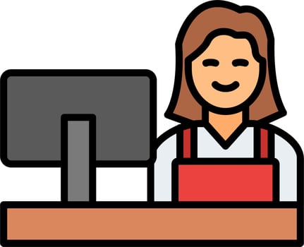 Cashier Vector Icon