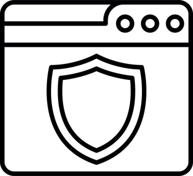 Browser Shield Vector Icon