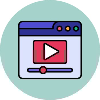 Video Player Vector Icon