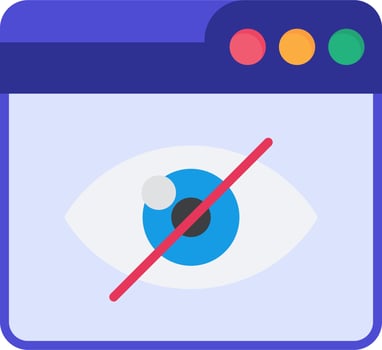 Web Hide Vector Icon