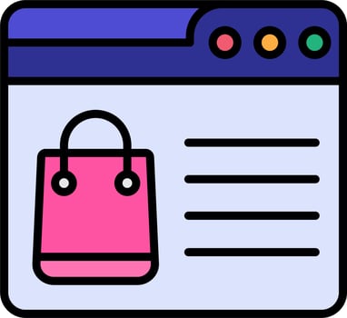 Web Shopping Online Vector Icon