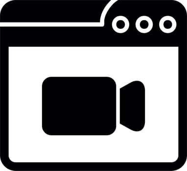 Web Video Call Vector Icon
