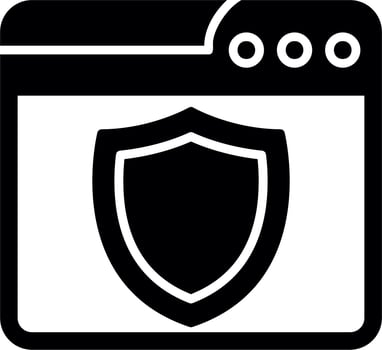 Browser Shield Vector Icon