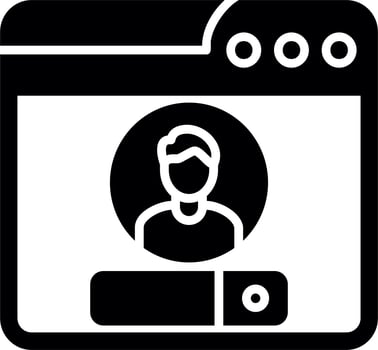 Web Login Vector Icon