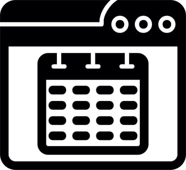 Web Calendar Vector Icon