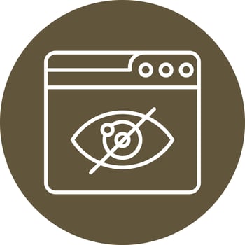 Web Hide Vector Icon